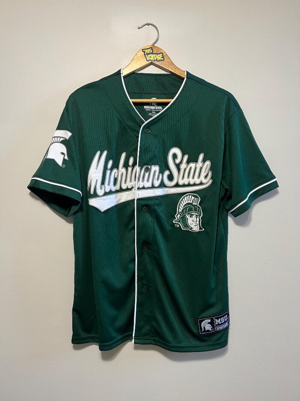 Vinatge Michigan Spartans NCAA Baseball Jersey